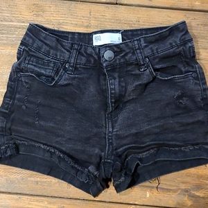 RSQ Black Distressed Jean Shorts